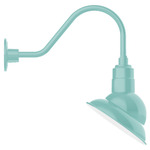Emblem Outdoor Gooseneck Wall Light - Sea Green