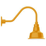 Warehouse Gooseneck Outdoor Wall Light - Bright Yellow