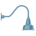Warehouse Gooseneck Outdoor Wall Light - Light Blue