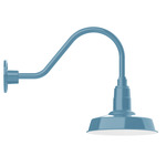 Warehouse Gooseneck Outdoor Wall Light - Light Blue