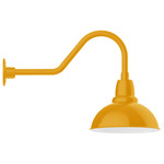 Cafe Gooseneck Outdoor Wall Light - Bright Yellow / White