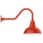 Cafe Gooseneck Outdoor Wall Light - Vermillion / White