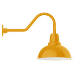 Cafe Gooseneck Outdoor Wall Light - Bright Yellow / White
