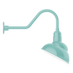 Emblem Outdoor Gooseneck Wall Light - Sea Green
