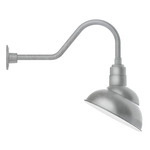Emblem Outdoor Gooseneck Wall Light - Galvanized