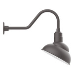 Emblem Outdoor Gooseneck Wall Light - Bronze Matte