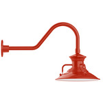 Homestead Outdoor Gooseneck Wall Light - Vermillion