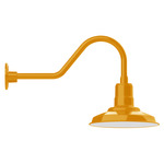 Warehouse Gooseneck Outdoor Wall Light - Bright Yellow