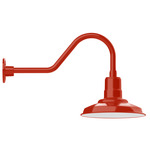 Warehouse Gooseneck Outdoor Wall Light - Vermillion