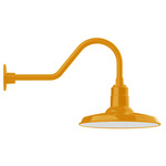 Warehouse Gooseneck Outdoor Wall Light - Bright Yellow