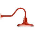 Warehouse Gooseneck Outdoor Wall Light - Vermillion