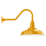 Warehouse Short Gooseneck Outdoor Wall Light - Bright Yellow