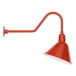 Angle Outdoor Gooseneck Wall Light - Vermillion / White