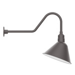 Angle Outdoor Gooseneck Wall Light - Bronze Matte / White