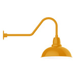 Cafe Gooseneck Outdoor Wall Light - Bright Yellow / White