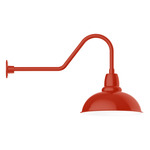 Cafe Gooseneck Outdoor Wall Light - Vermillion / White