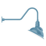 Emblem Outdoor Gooseneck Wall Light - Light Blue