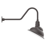 Emblem Outdoor Gooseneck Wall Light - Bronze Matte