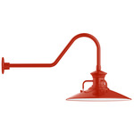 Homestead Outdoor Gooseneck Wall Light - Vermillion