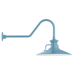 Homestead Outdoor Gooseneck Wall Light - Light Blue