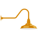 Warehouse Gooseneck Outdoor Wall Light - Bright Yellow