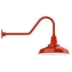 Warehouse Gooseneck Outdoor Wall Light - Vermillion