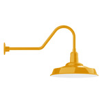 Warehouse Gooseneck Outdoor Wall Light - Bright Yellow