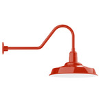 Warehouse Gooseneck Outdoor Wall Light - Vermillion