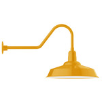 Warehouse Gooseneck Outdoor Wall Light - Bright Yellow
