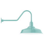Warehouse Gooseneck Outdoor Wall Light - Sea Green