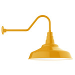 Warehouse Gooseneck Outdoor Wall Light - Bright Yellow