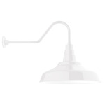 Warehouse Gooseneck Outdoor Wall Light - White