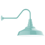 Warehouse Gooseneck Outdoor Wall Light - Sea Green