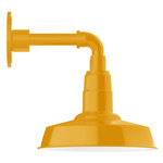 Warehouse Straight Arm Outdoor Wall Light - Bright Yellow