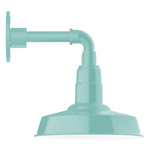 Warehouse Straight Arm Outdoor Wall Light - Sea Green