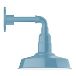 Warehouse Straight Arm Outdoor Wall Light - Light Blue