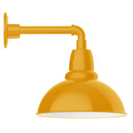Cafe Straight Arm Outdoor Wall Light - Bright Yellow / White