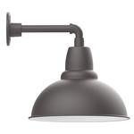 Cafe Straight Arm Outdoor Wall Light - Bronze Matte / White