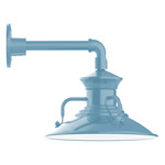Homestead Outdoor Straight Arm Wall Light - Light Blue
