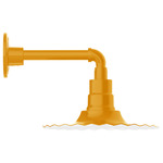 Radial Straight Arm Outdoor Wall Light - Bright Yellow