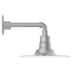 Radial Straight Arm Outdoor Wall Light - Galvanized