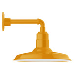 Warehouse Straight Arm Outdoor Wall Light - Bright Yellow