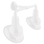 Emblem Double Outdoor Wall Sconce - White