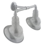 Emblem Double Outdoor Wall Sconce - Galvanized