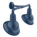 Emblem Double Outdoor Wall Sconce - Navy