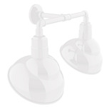 Emblem Double Outdoor Wall Sconce - White