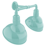 Emblem Double Outdoor Wall Sconce - Sea Green