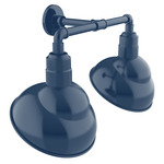 Emblem Double Outdoor Wall Sconce - Navy