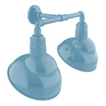 Emblem Double Outdoor Wall Sconce - Light Blue