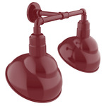 Emblem Double Outdoor Wall Sconce - Barn Red